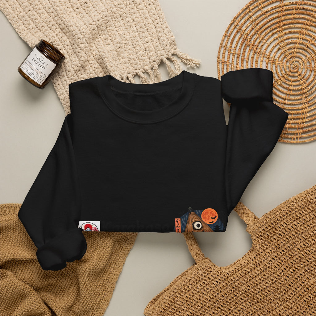 Karakasa Obake Japanese Halloween Character Sweatshirt | Japanese Yokai Illustration