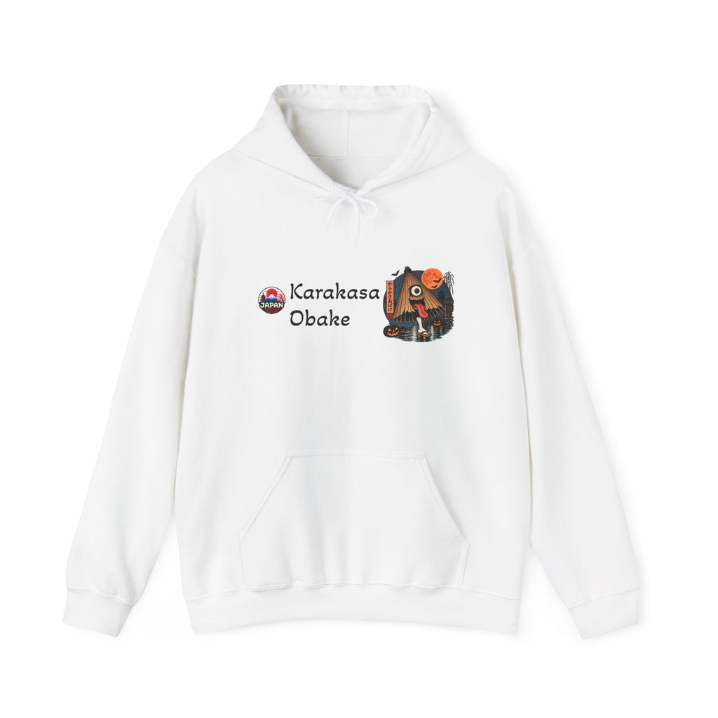 Karakasa Obake Halloween Ghost Illustration Hoodie | Japanese Yokai Hooded Sweatshirt