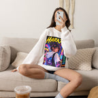 Harajuku Style 3 Neon City Anime Girl Crewneck Sweatshirt — Tokyo Street Anime Graphic
