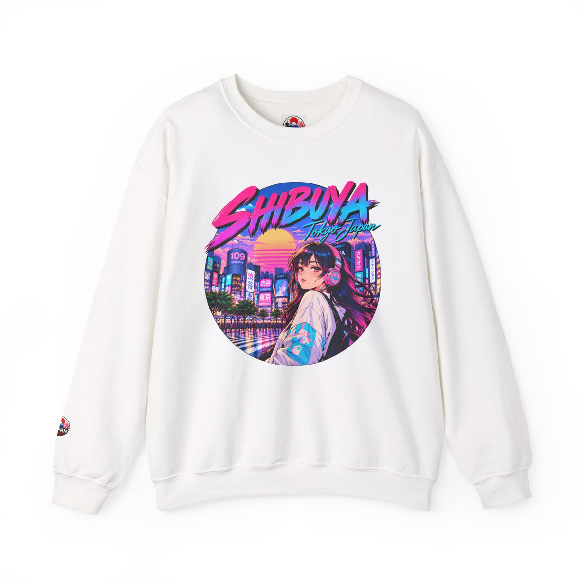 Shibuya Sky 1 City Pop Neon Anime Crewneck Sweatshirt