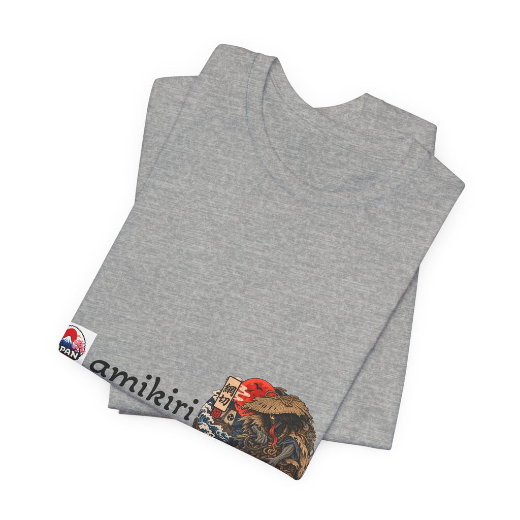 Amikiri yokai Halloween Logo Tee | Japanese Mask Illustration T-Shirt