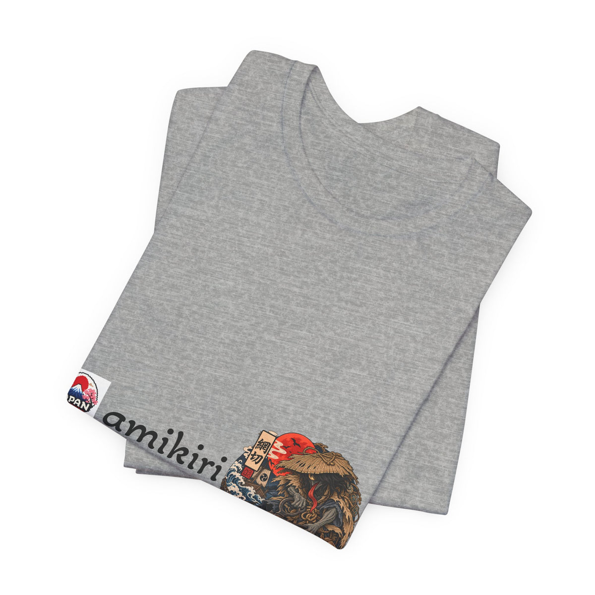 Amikiri yokai Halloween Logo Tee | Japanese Mask Illustration T-Shirt