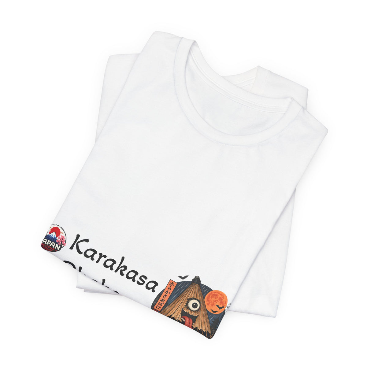 Karakasa Obake Halloween Illustration T-Shirt | Japanese Yokai Umbrella Design