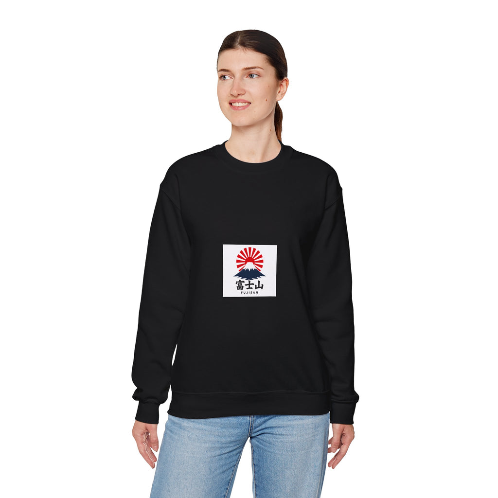 Rising Sun Mount Fuji Sweatshirt | Japanese Kanji Graphic
