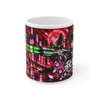 Akihabara Red Neon City Sniper Girl Mug 11oz Coffee Cup