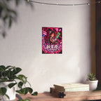 Akihabara Cyberpunk Anime Poster — Neon Red Matte Vertical Print