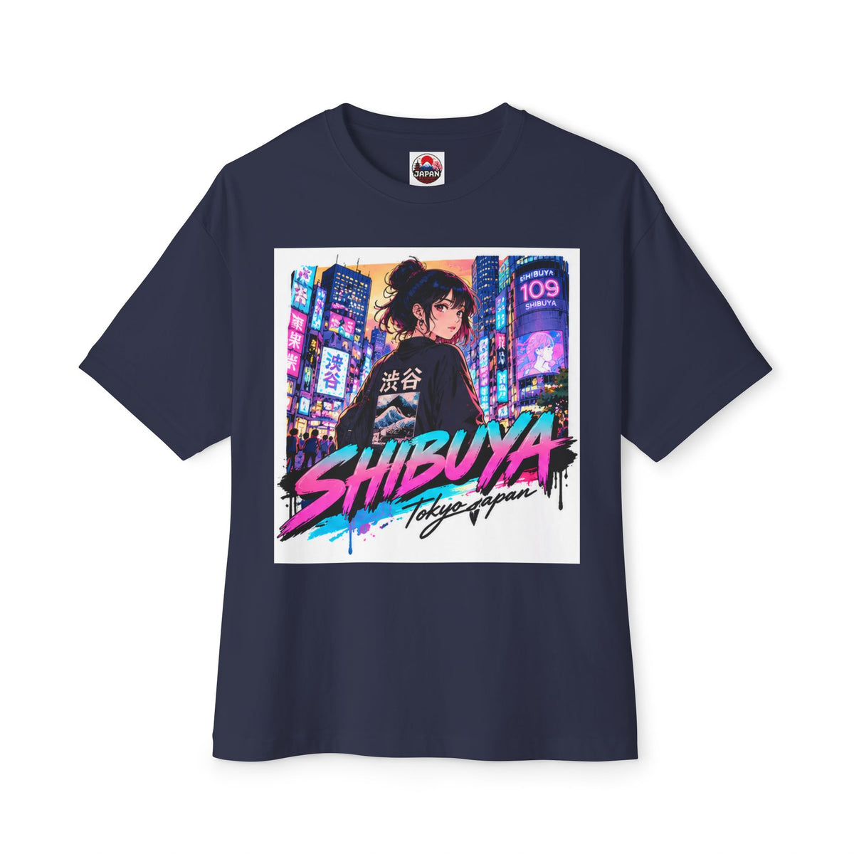 Shibuya Sky 4 Tokyo City Pop Neon Anime Tee — Retro Japanese Cityscape Graphic T-Shirt