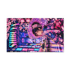 Shibuya Sky 4 City Pop Neon Sunset Hand Towel — Retro Sakura Tokyo Design