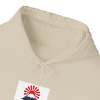 Rising Sun Mount Fuji Hoodie | Japanese Kanji Graphic