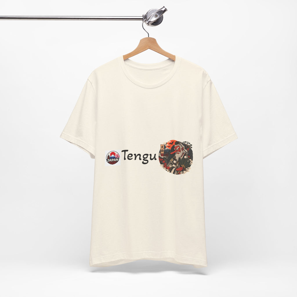 Tengu Japanese Yokai Halloween Mask Tee | Tengu Illustration T-Shirt