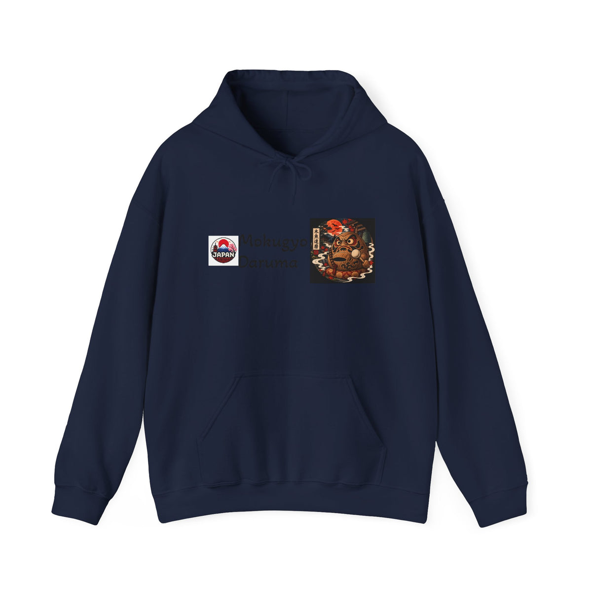 Mokugyo Daruma Yokai Halloween Illustration Hoodie | Japanese Temple Drum Design