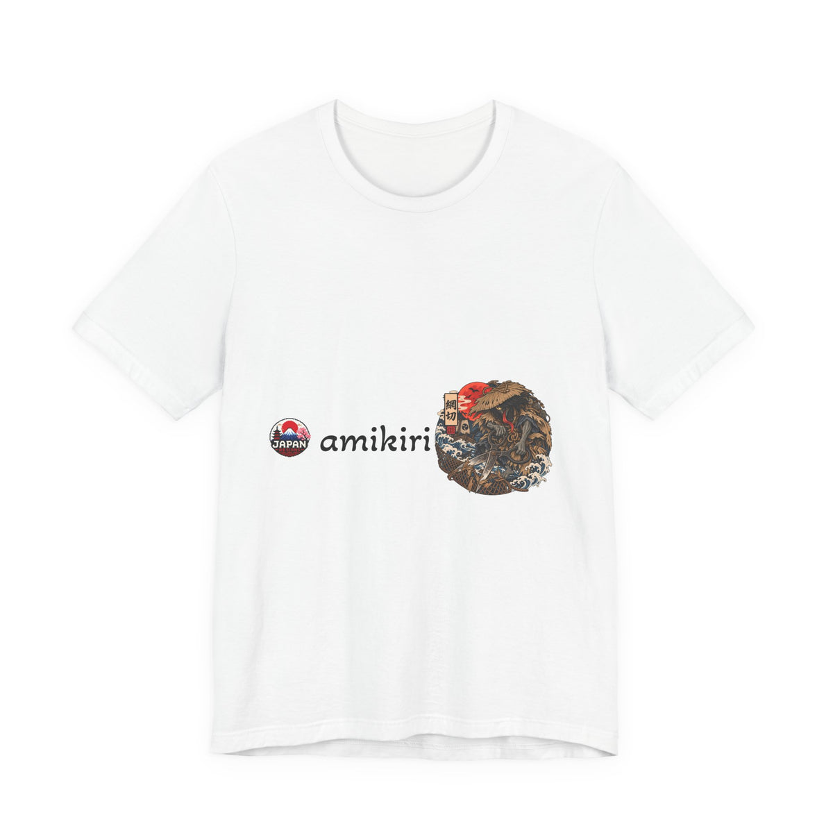 Amikiri yokai Halloween Logo Tee | Japanese Mask Illustration T-Shirt