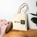 Kappa Japanese Yokai Halloween Illustration Tote Bag | Anime Mascot Logo Canvas