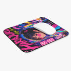 Harajuku Style 1 Neon City Anime Girl Mouse Pad — Retro Tokyo Anime Desk Mat