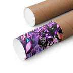 Akihabara Cyberpunk Anime Poster — Neon Purple Matte Vertical Print