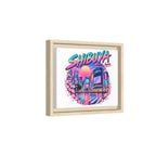 Shibuya Sky 0 City Pop Tokyo Anime Girl Matte Framed Canvas Print