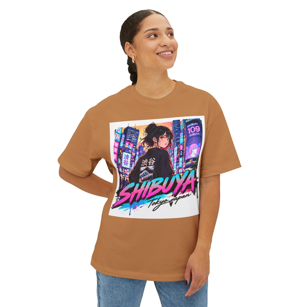 Shibuya Sky 4 Tokyo City Pop Neon Anime Tee — Retro Japanese Cityscape Graphic T-Shirt