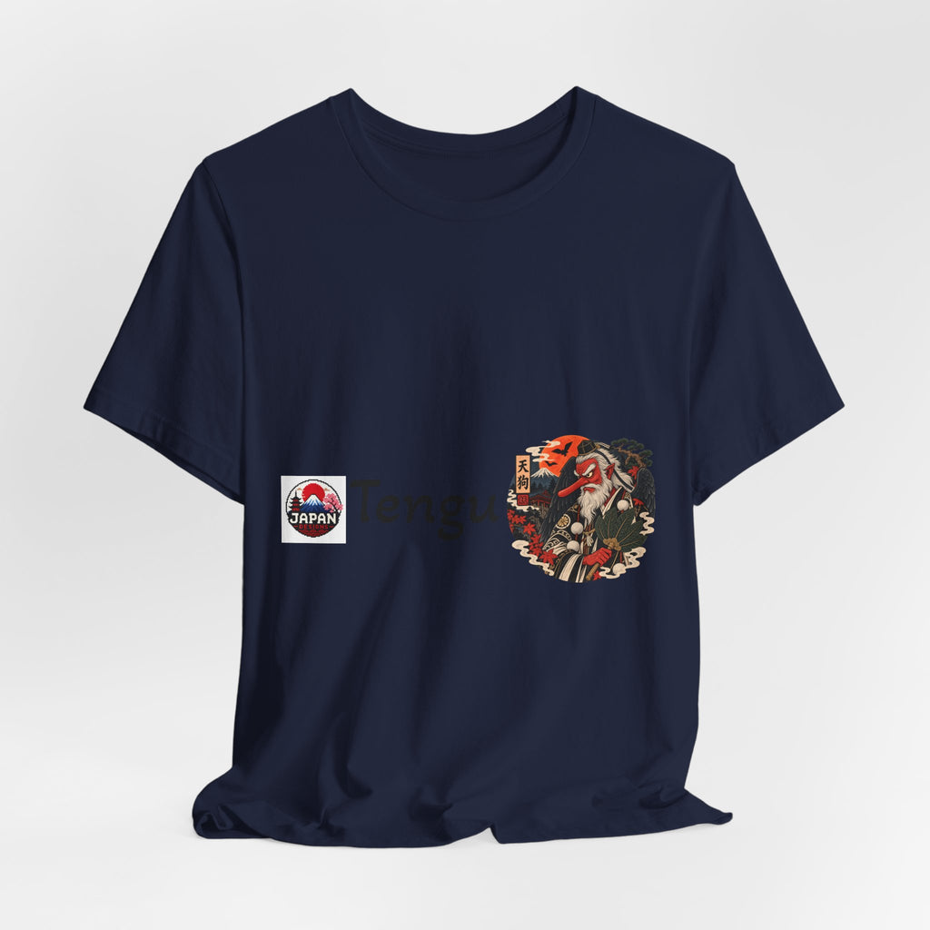 Tengu Japanese Yokai Halloween Mask Tee | Tengu Illustration T-Shirt