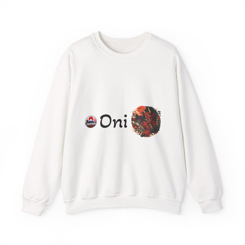 Oni Japanese Demon Yokai Halloween Illustration Sweatshirt | Mythical Yokai Crewneck