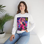 Harajuku Style 6 Neon City Anime Girl Crewneck Sweatshirt — Tokyo Street Anime Graphic
