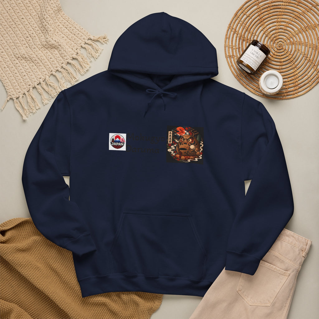 Mokugyo Daruma Yokai Halloween Illustration Hoodie | Japanese Temple Drum Design