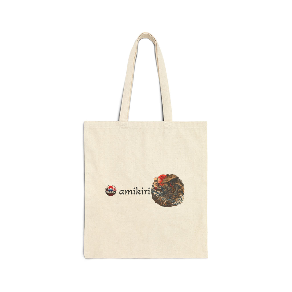 Amikiri Japanese Yokai Halloween Illustration Tote Bag | Cute Animal Canvas Shopper