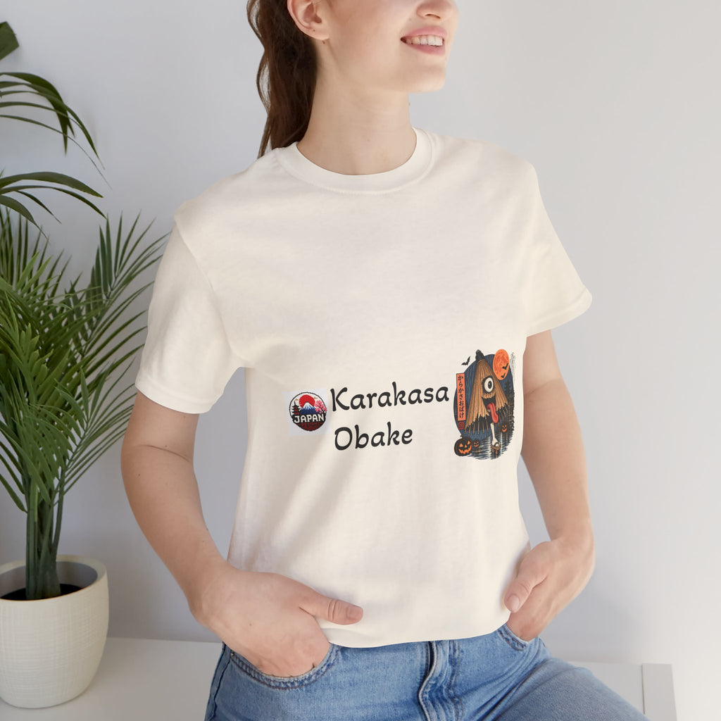 Karakasa Obake Halloween Illustration T-Shirt | Japanese Yokai Umbrella Design