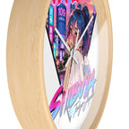 Shibuya Sky 2 City Pop Neon Anime Wall Clock — Retro Tokyo Sunset Design