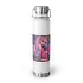Harajuku Style 12 Neon City Anime Girl Water Bottle — 22oz Copper Vacuum Insulated