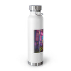 Harajuku Style 10 Neon City Anime Girl Water Bottle — 22oz Copper Vacuum Insulated
