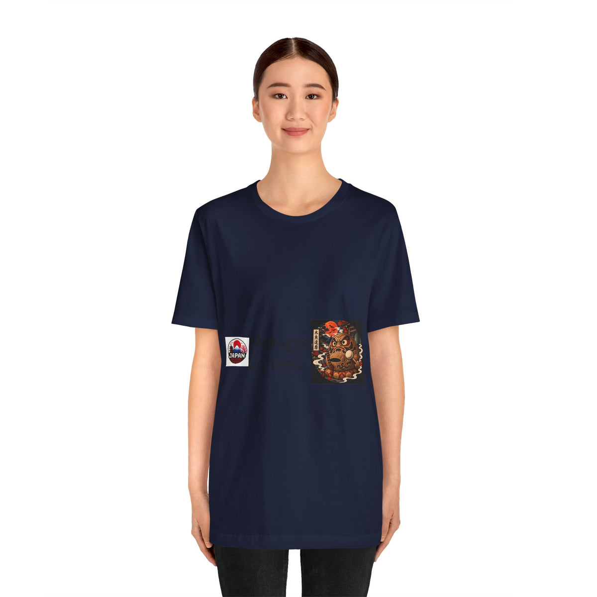 Mokugyo Daruma Halloween Yokai Illustration T-Shirt | Japanese Drum Daruma Art Tee