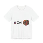 Oni Japanese Demon Yokai Halloween Illustration T-Shirt | Samurai Mask Graphic