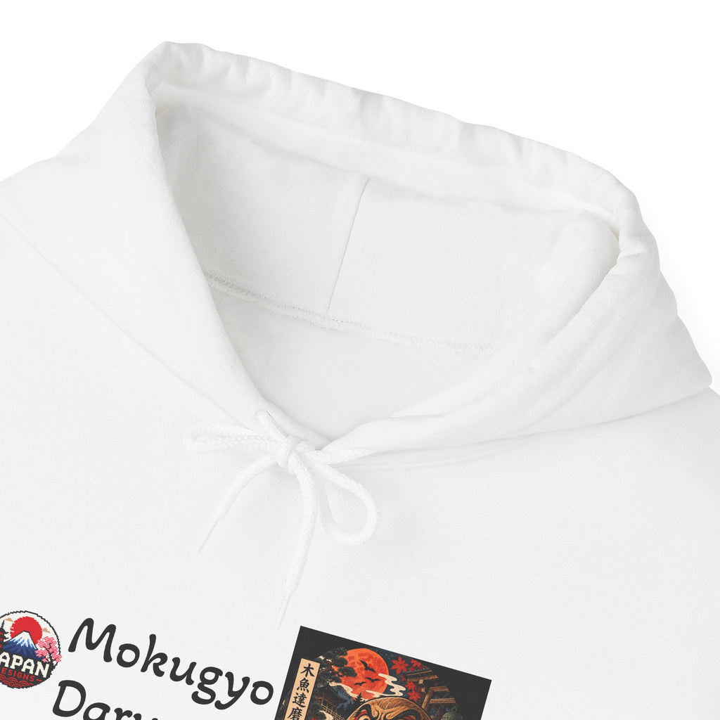 Mokugyo Daruma Yokai Halloween Illustration Hoodie | Japanese Temple Drum Design