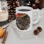 Kamikiri Traditional Japanese Yokai Halloween Illustration Mug | Ceramic Coffee Tea Mug