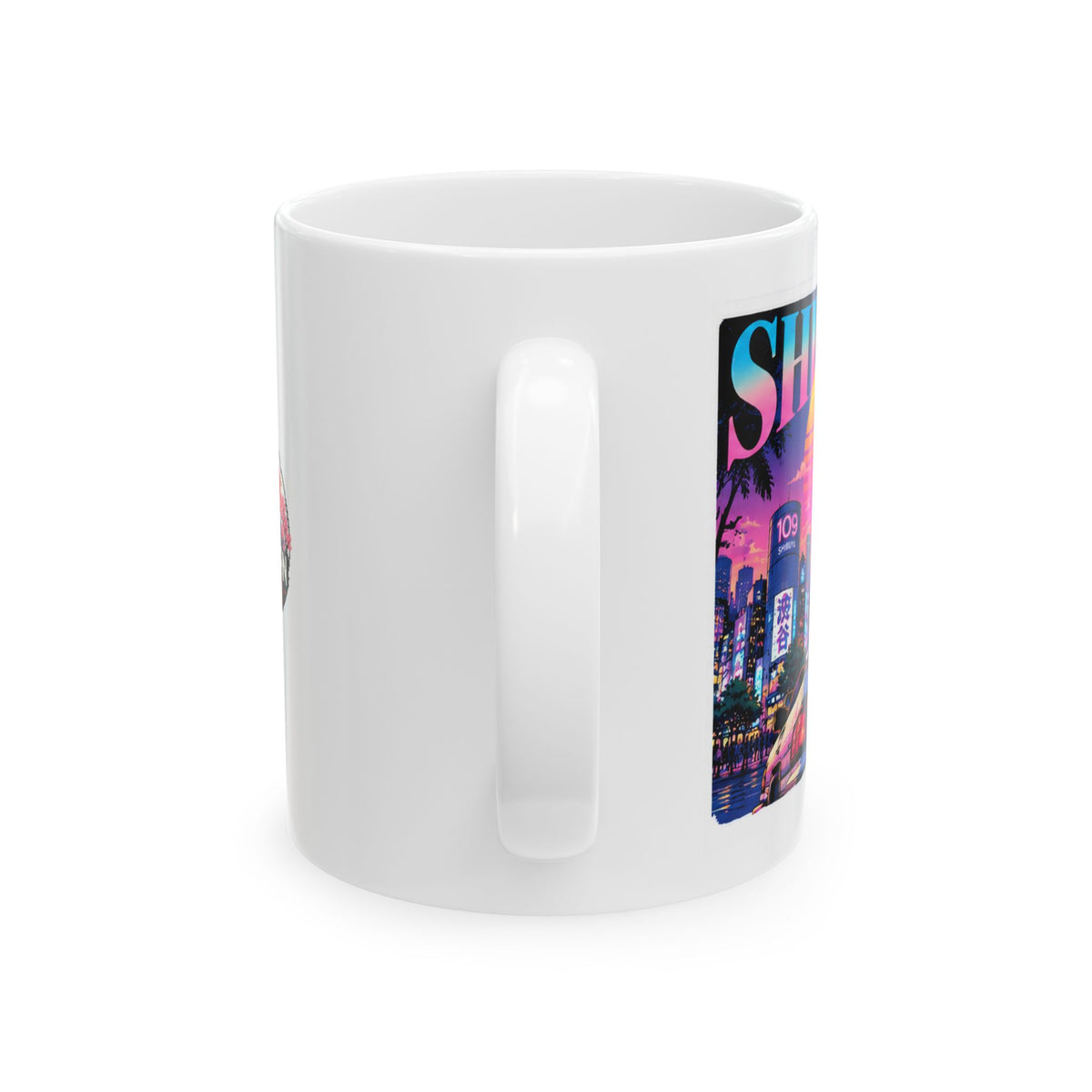 Shibuya Sky 6 Tokyo City Pop Night City Coffee Mug - Shibuya Neon Retro Vaporwave 11oz/15oz