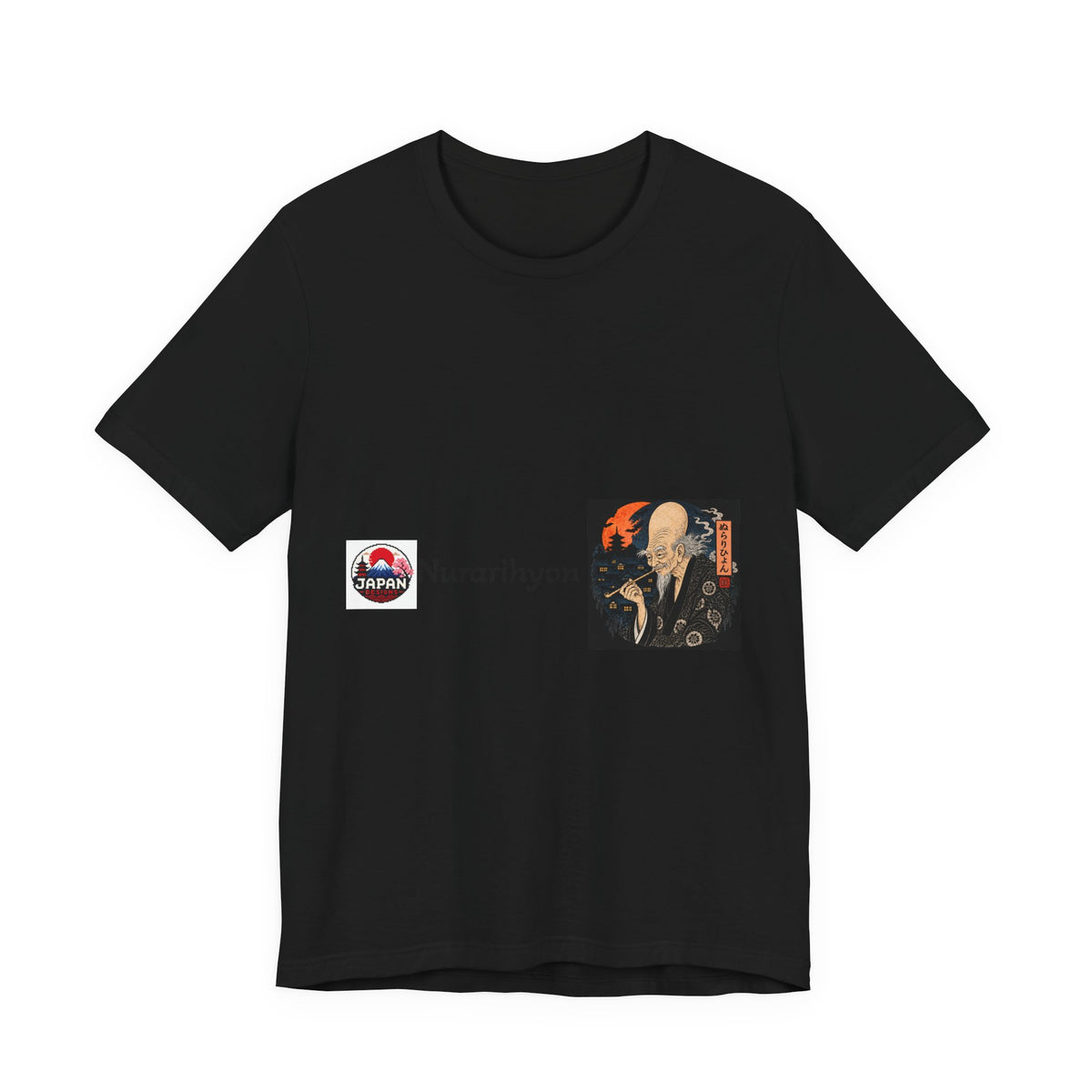 Nurarihyon Japanese Yokai Halloween Illustration Tee | NuraRihyon Ukiyo-e Art Shirt