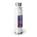 Harajuku Style 5 Neon City Anime Girl Water Bottle — 22oz Copper Vacuum Insulated
