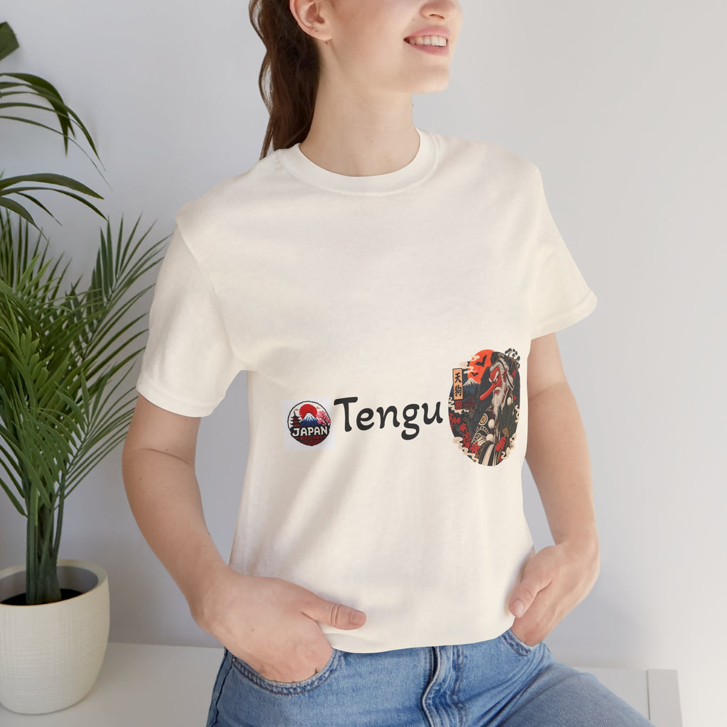 Tengu Japanese Yokai Halloween Mask Tee | Tengu Illustration T-Shirt