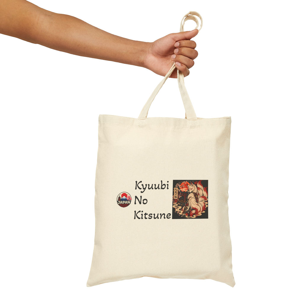 Kyuubi No Kitsune Yokai Halloween Tote Bag | Japanese Fox Spirit Illustration