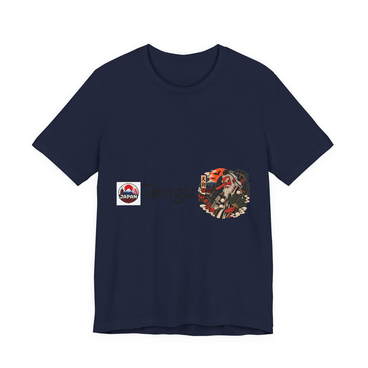 Tengu Japanese Yokai Halloween Mask Tee | Tengu Illustration T-Shirt