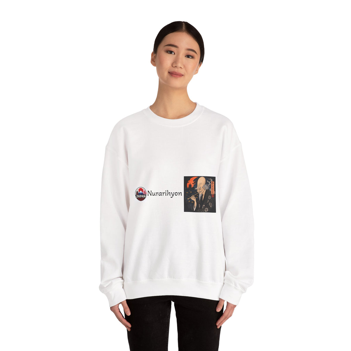 Nurarihyon Yokai halloween Illustration Sweatshirt | Japanese Folklore, Mythic Spirit