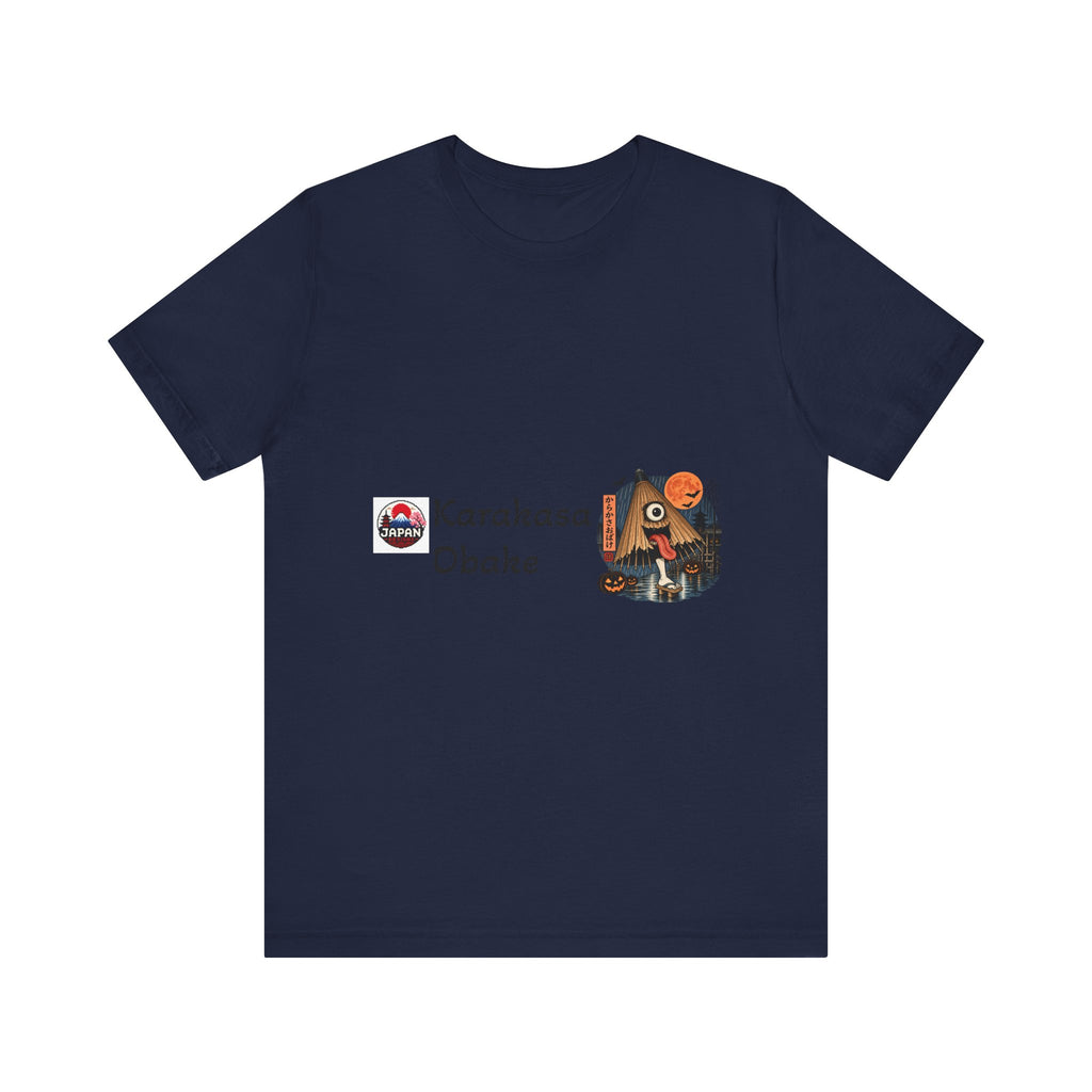Karakasa Obake Halloween Illustration T-Shirt | Japanese Yokai Umbrella Design