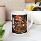 Daruma Japanese Yokai Halloween Illustration Mug | Ceramic 11oz 15oz
