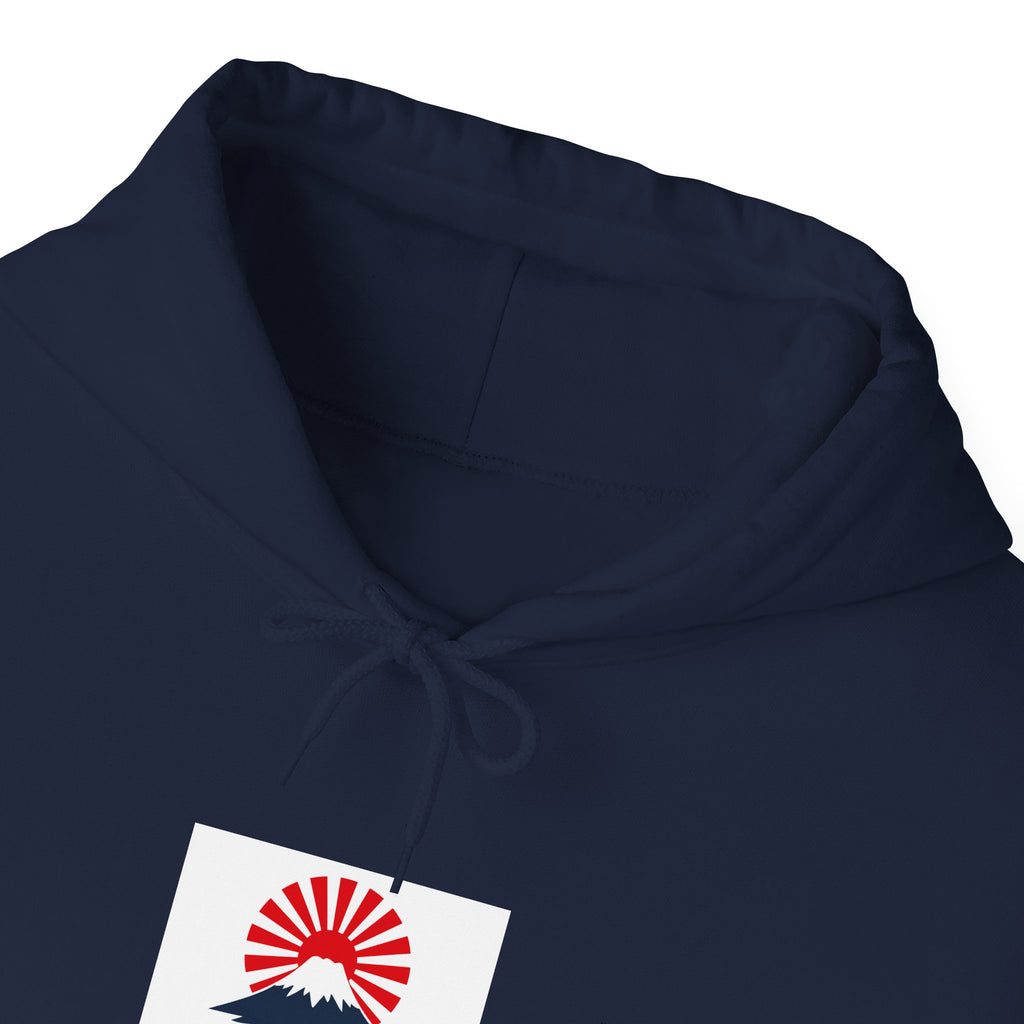 Rising Sun Mount Fuji Hoodie | Japanese Kanji Graphic