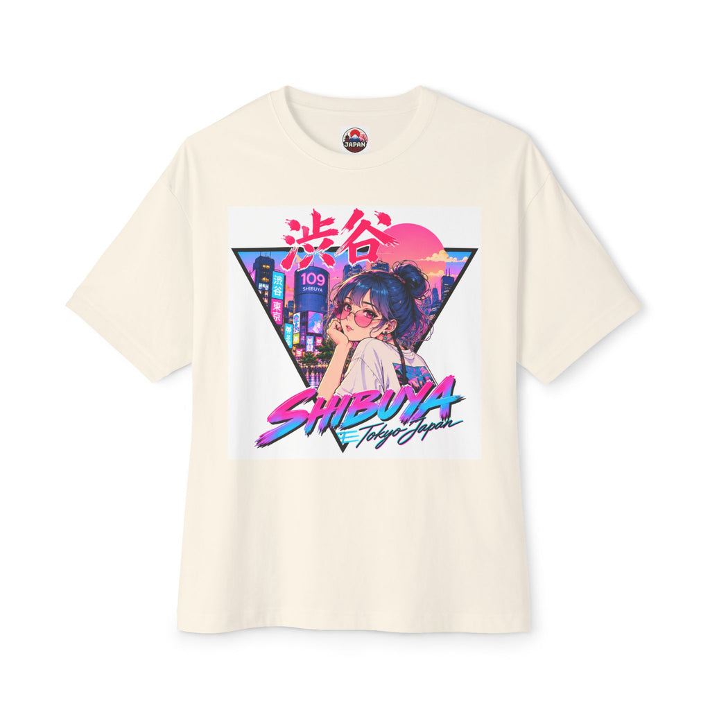 Shibuya Sky 2 City Pop Neon Anime Tee — Retro Japanese Cityscape Graphic T-Shirt