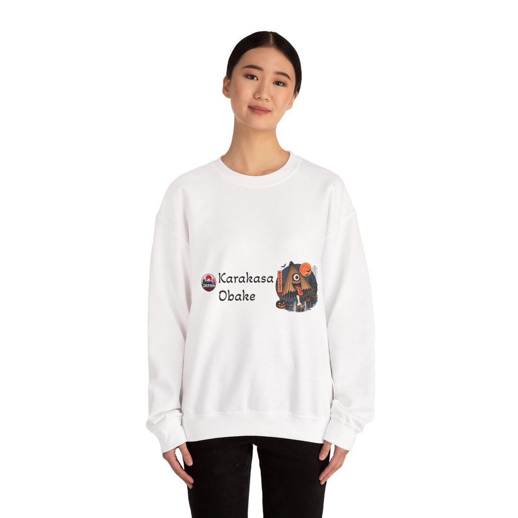 Karakasa Obake Japanese Halloween Character Sweatshirt | Japanese Yokai Illustration