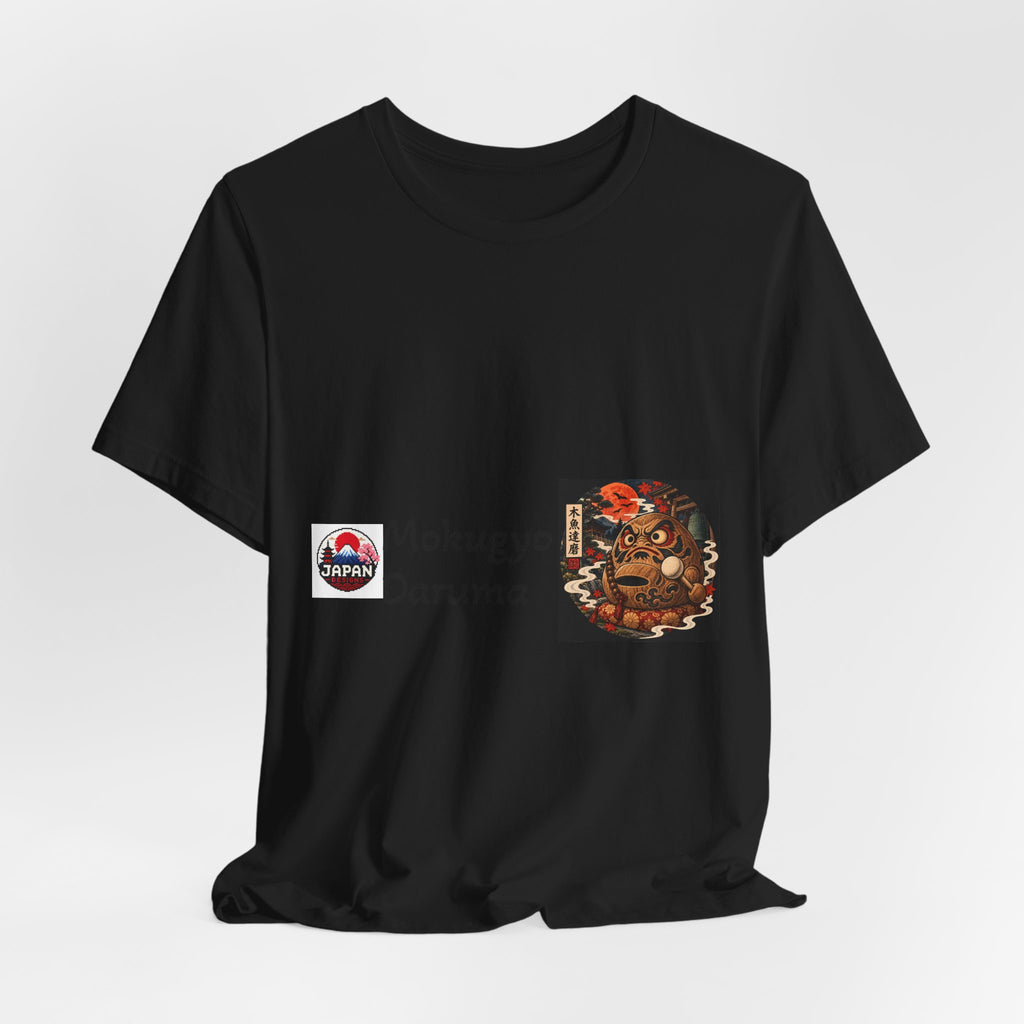 Mokugyo Daruma Halloween Yokai Illustration T-Shirt | Japanese Drum Daruma Art Tee