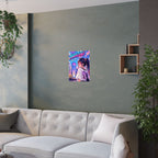 Harajuku Style 9 Neon City Anime Girl Satin Poster — Tokyo Japan Anime Wall Art