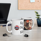 Nine-Tailed Kitsune Yokai Halloween Illustration Mug | Japanese Fox Spirit Ceramic Mug