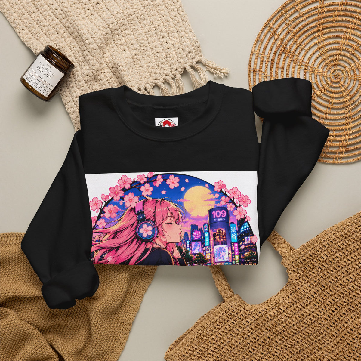 Shibuya Sky 4 Tokyo Neon Anime Crewneck Sweatshirt